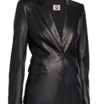 THE HUB LEATHER Exclvien Women Designer One Button Smart Coat Blazer Lambskin Stylish Leather Jacket