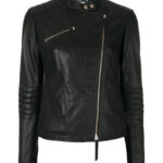 THE HUB LEATHER Falcon Black Moto Biker Slim Fit Motorbike Real Leather Jacket Women Plus Size