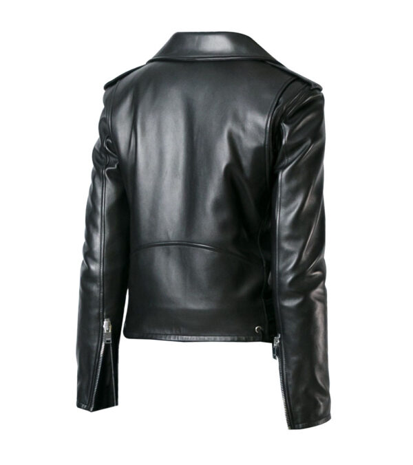 THE HUB LEATHER Electra Motorcycle Biker Stylish Ziper Black Real Leather Jacket Women - Image 2
