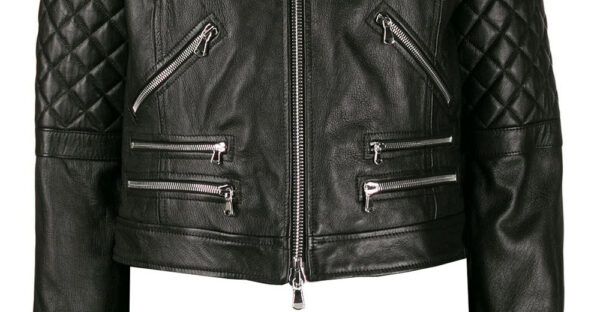 THE HUB LEATHER Deona Classic Shirt Style Black Real Leather Jacket Woman - Image 3