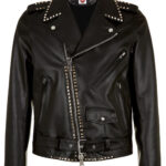 THE HUB LEATHER Jazz Biker Motorcycle Classic Fancy Black Real Leather Jacket Men
