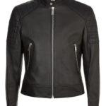 THE HUB LEATHER Onyx Black Casual Slim fit Stylish Designer Real Leather Jacket Men