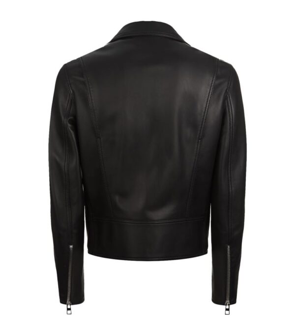 THE HUB LEATHER Ryder Black Biker Motorcycle Designer Real Leather Jacket Men - Image 2
