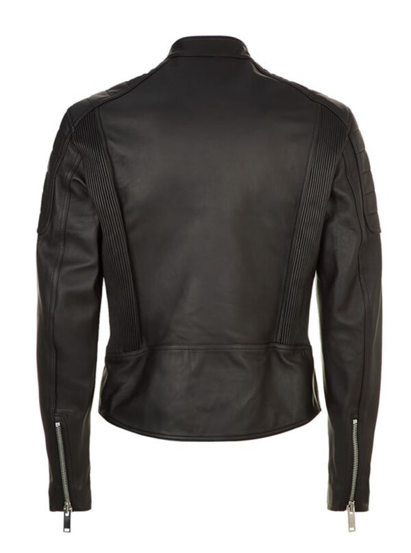 THE HUB LEATHER Onyx Black Casual Slim fit Stylish Designer Real Leather Jacket Men - Image 2