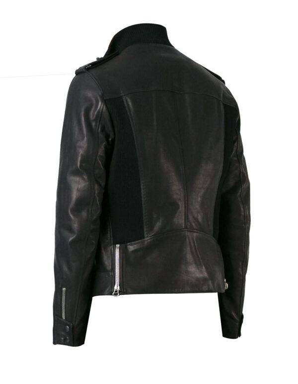 THE HUB LEATHER Raven Military Style Black Real Leather Jacket Men Big and Tall - Image 2