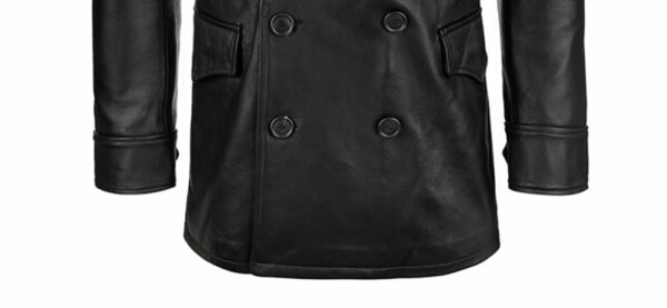 THE HUB LEATHER Raven Double Breast Blazer Designer Coat Real Leather Big and Tall for Men - Image 4