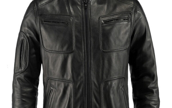 THE HUB LEATHER Kirk Racer Black Real Leather Jacket for Men Designer Trend - Image 3
