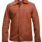THE HUB LEATHER Eveliver Four Button Blazer Snuff Real Leather Jacket Black and Brown for Men