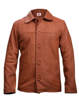 THE HUB LEATHER Eveliver Four Button Blazer Snuff Real Leather Jacket Black and Brown for Men