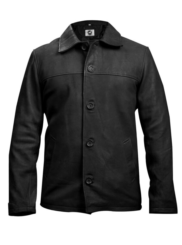 THE HUB LEATHER Eveliver Four Button Blazer Snuff Real Leather Jacket Black and Brown for Men - Image 3