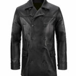 THE HUB LEATHER Raven Double Breast Blazer Designer Coat Real Leather Big and Tall for Men